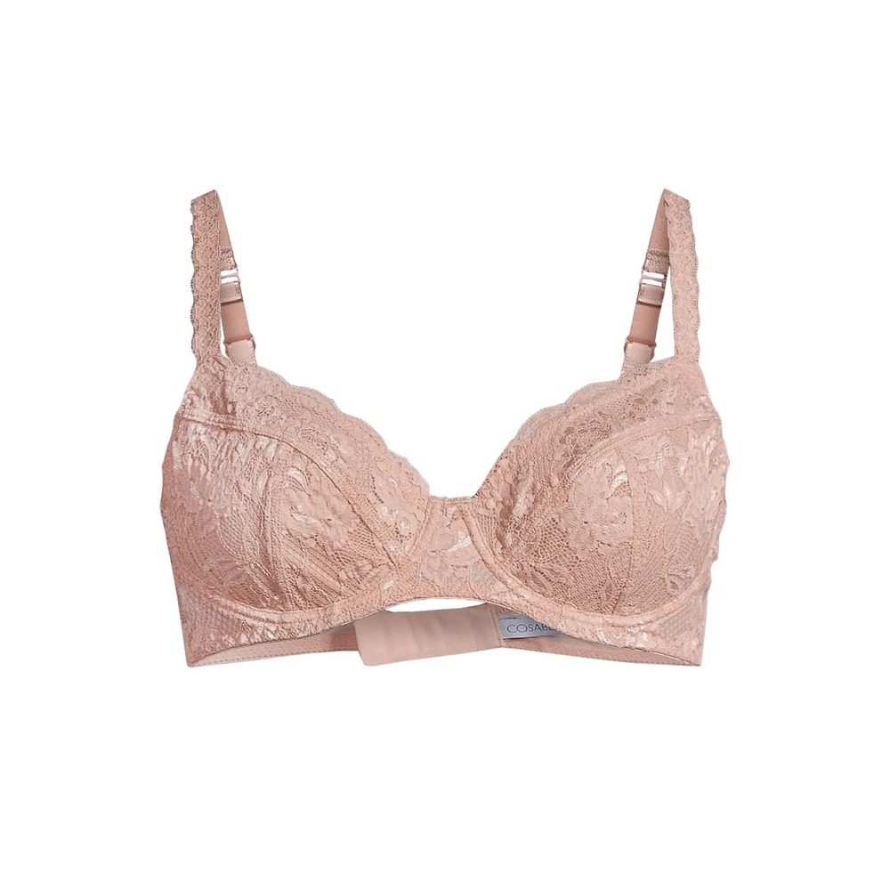 Cosabella Never Say Never Side Support Lace Balconette Bra Size 36D Sette $110